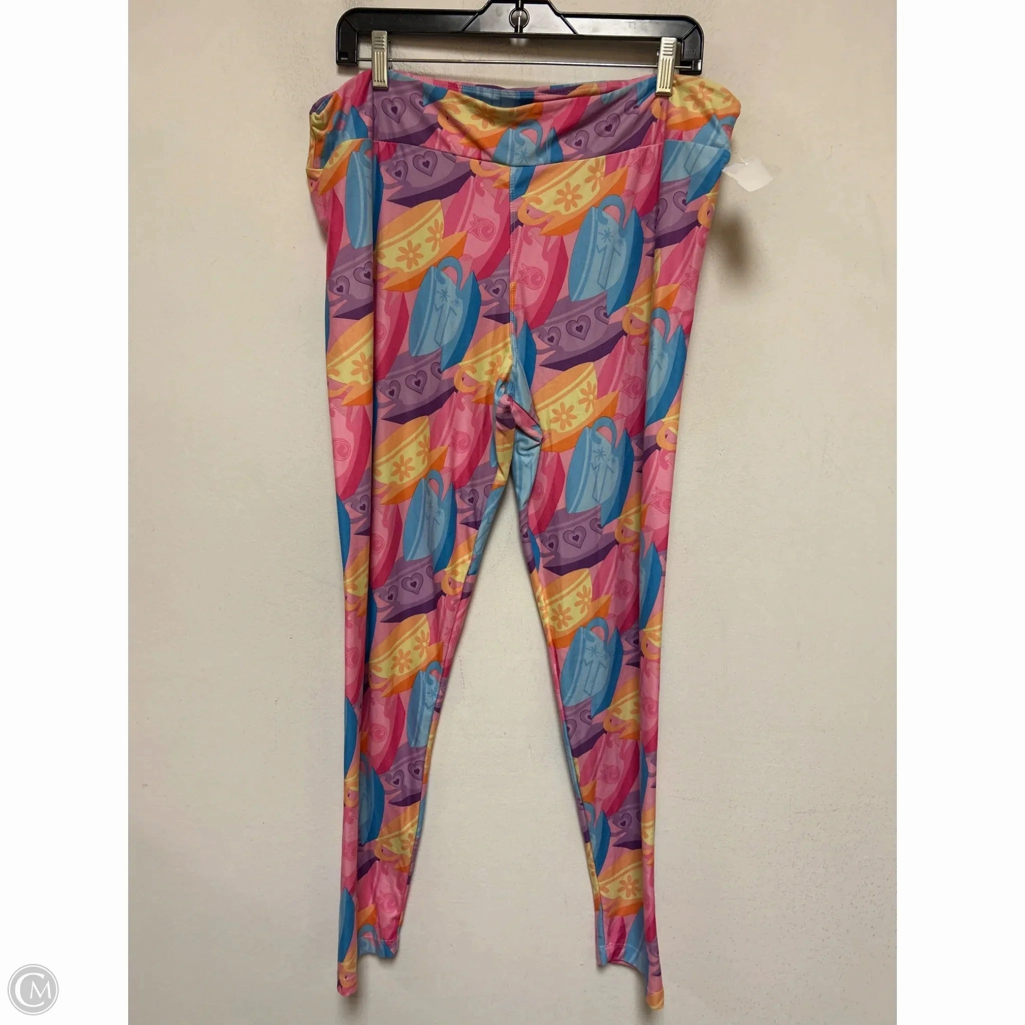 Soft Touch Summer Wear Moisture Wicking All Ages Pants Leggings By Disney Store In Rainbow Print, Size: Xl