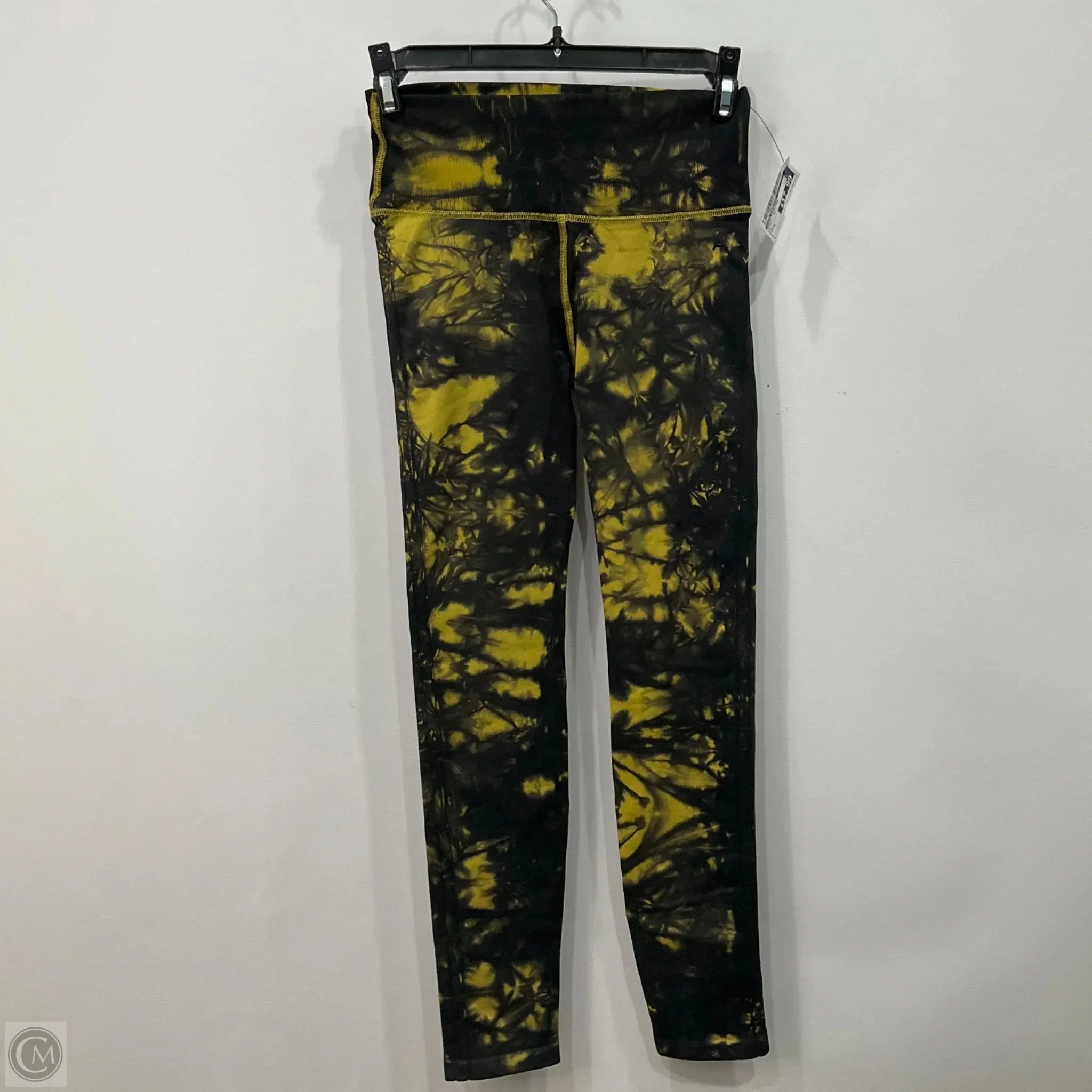 Active Design Pants Leggings By Good American In Black & Gold, Size: 2