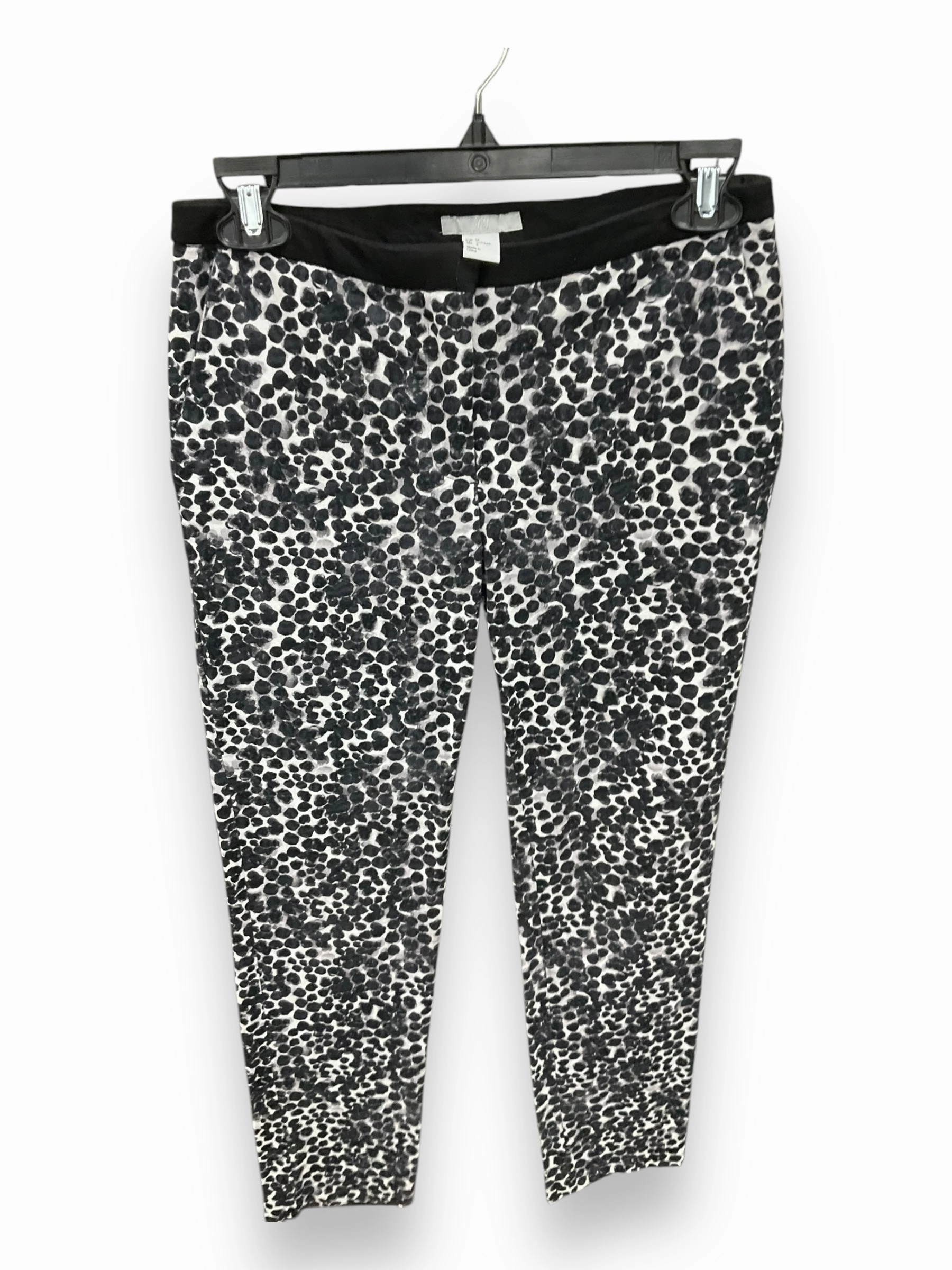 Classic Cut Pants Leggings By H&m In Black & White, Size: 4