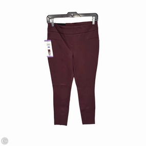 Pants Leggings By Hilary Radley In Maroon, Size: Xs Fitness Friendly