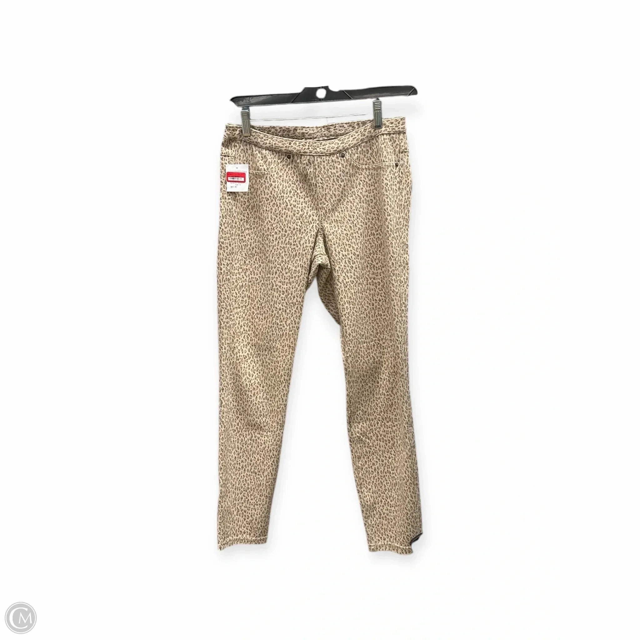 Casual Stretch Fit Pants Leggings By Hue In Animal Print, Size: S