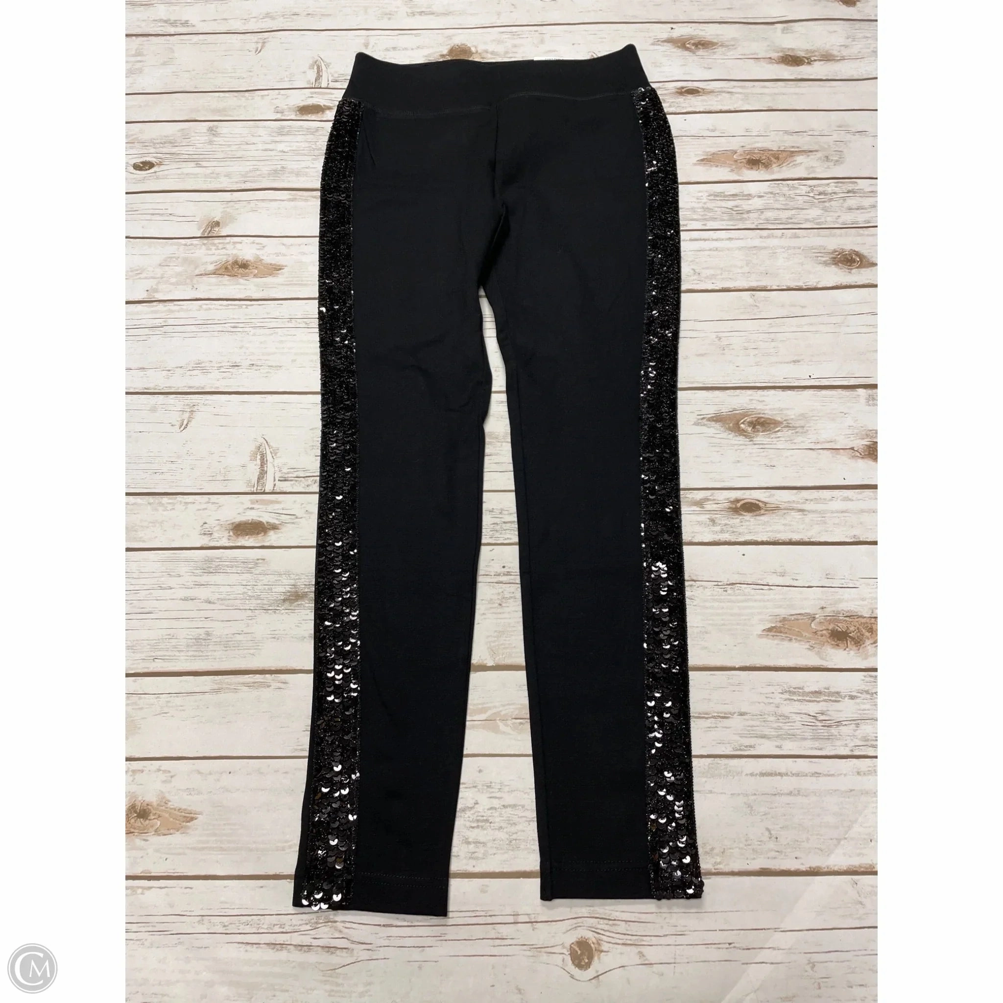 Shape Sculpting Maternity Wear Mesh Panel Pants Leggings By International Concepts In Black, Size: 4