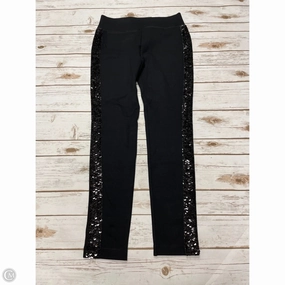 Shape Sculpting Maternity Wear Mesh Panel Pants Leggings By International Concepts In Black, Size: 4