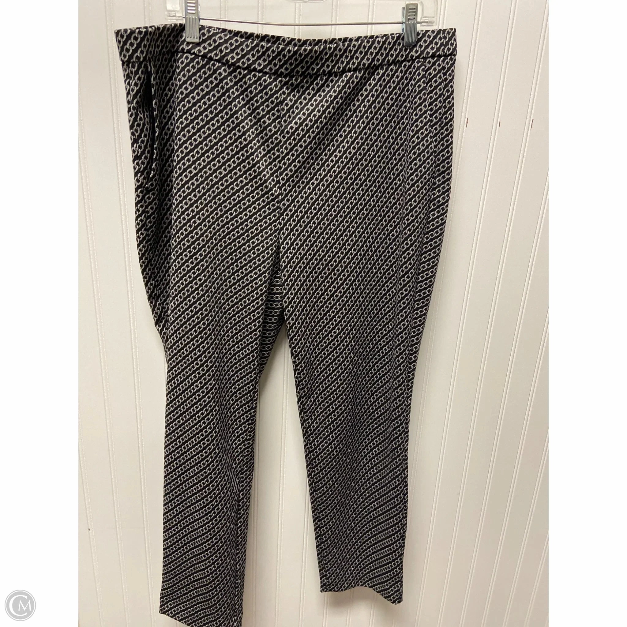 Pants Leggings By Michael By Michael Kors In Black & Silver, Size: Xl Ultra Light Casual Wearer