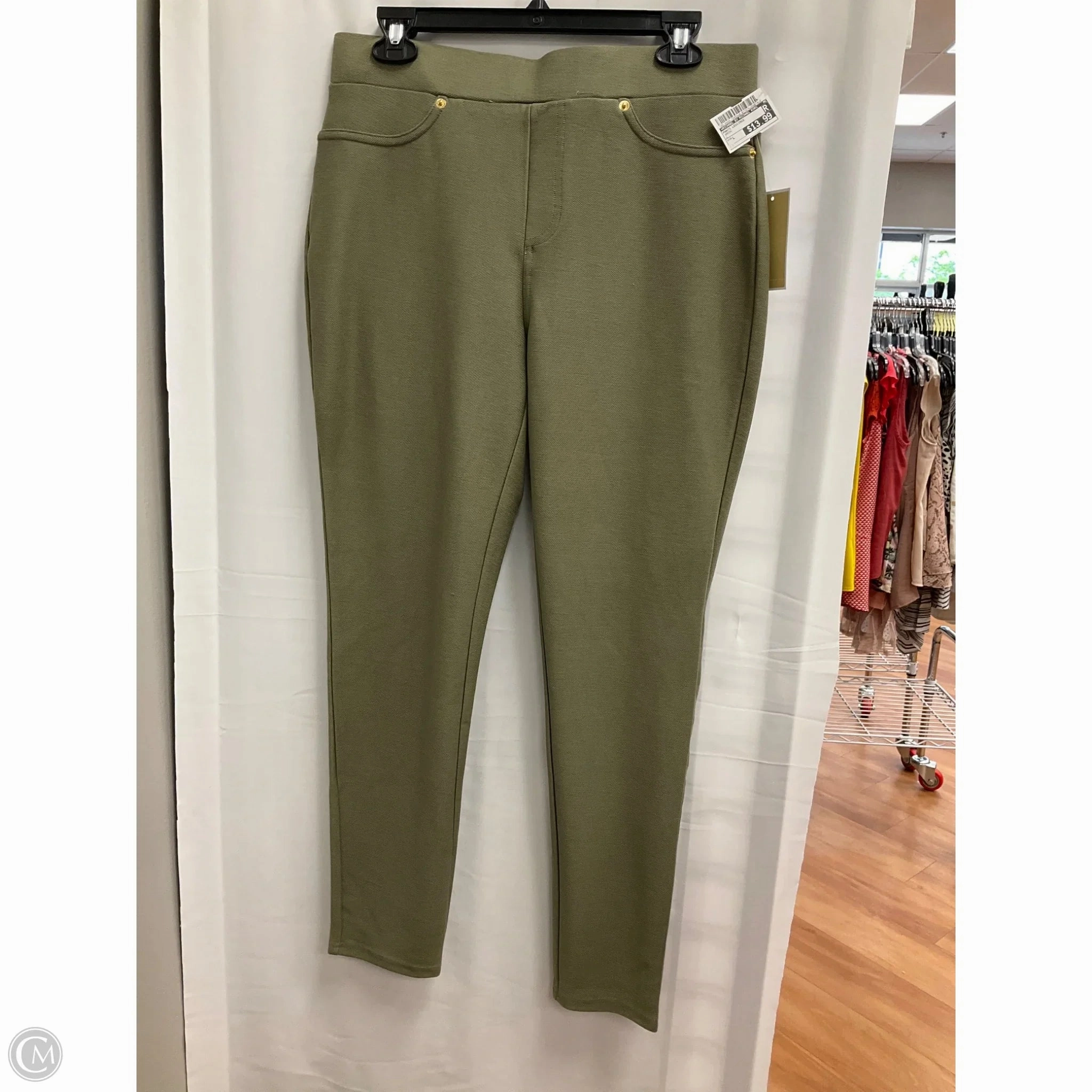 Pants Leggings By Michael By Michael Kors In Green, Size: L Machine wash Tight Movement