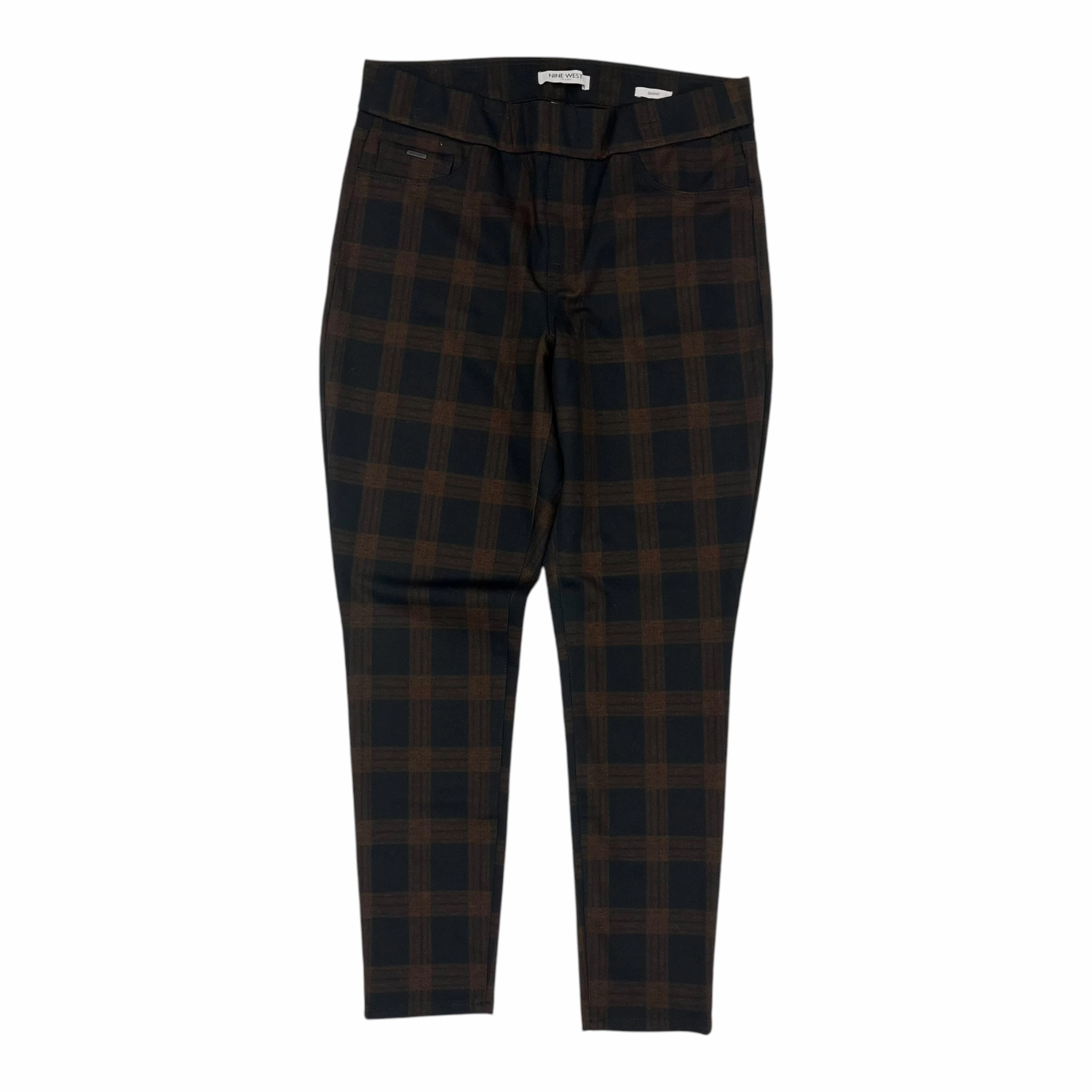 Pants Leggings By Nine West Apparel In Black & Brown, Size:L Travel Ready Feminine Fit