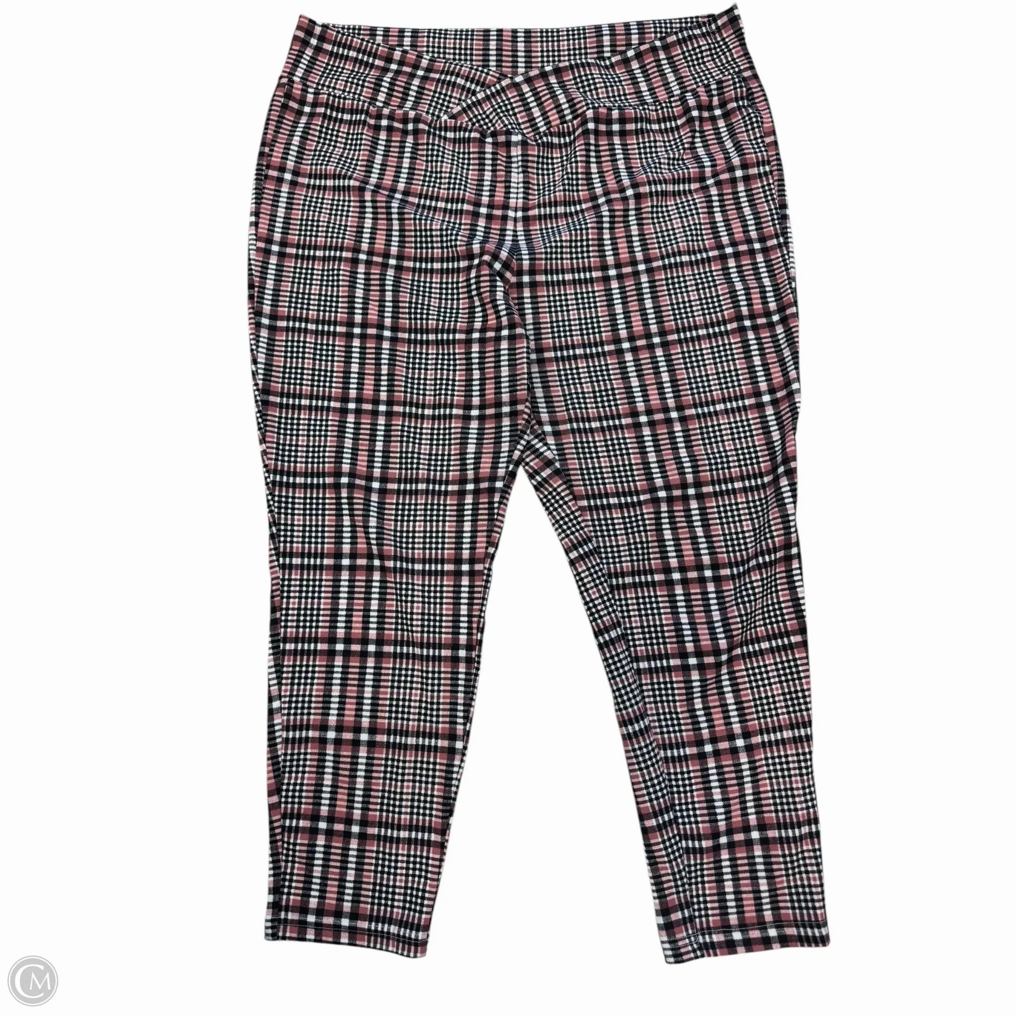 Pants Leggings By Shein In Plaid Pattern, Size: 26 Tall Fit Lightweight Material