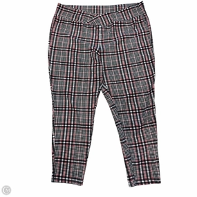 Pants Leggings By Shein In Plaid Pattern, Size: 26 Tall Fit Lightweight Material