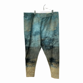 Quick Fit Morning Stretch Minimalist Style Pants Leggings By Soft Surroundings In Teal, Size:Xl