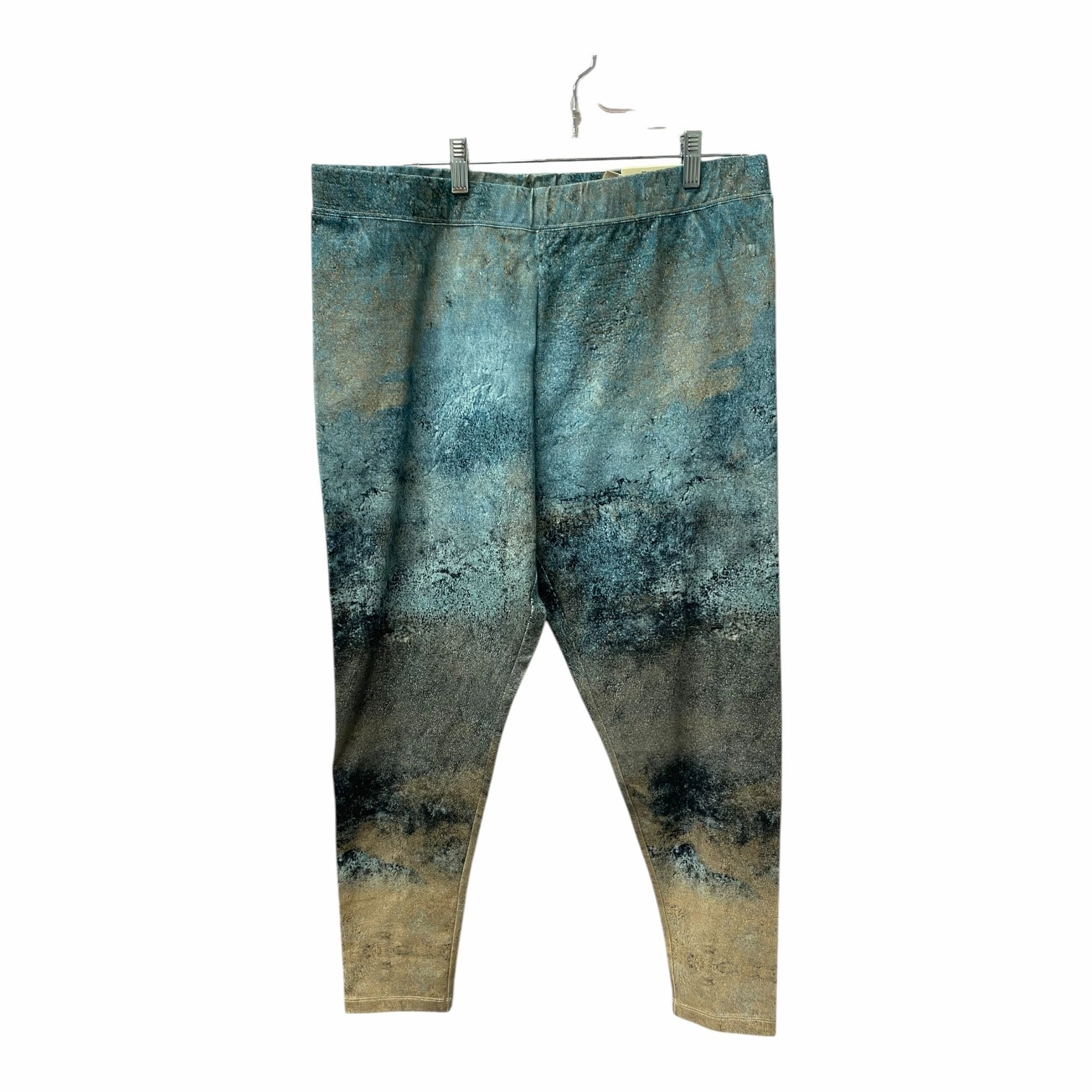 Quick Fit Morning Stretch Minimalist Style Pants Leggings By Soft Surroundings In Teal, Size:Xl