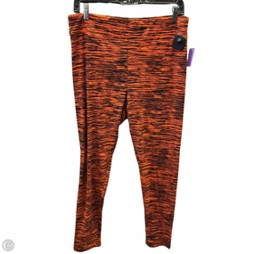 Pants Leggings By Time And Tru In Black & Orange, Size: L Mobility Enhancing Fit