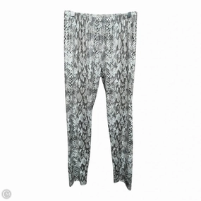 High Stretchability Chic Vibe Pants Leggings By White Birch In Snakeskin Print, Size: Xl