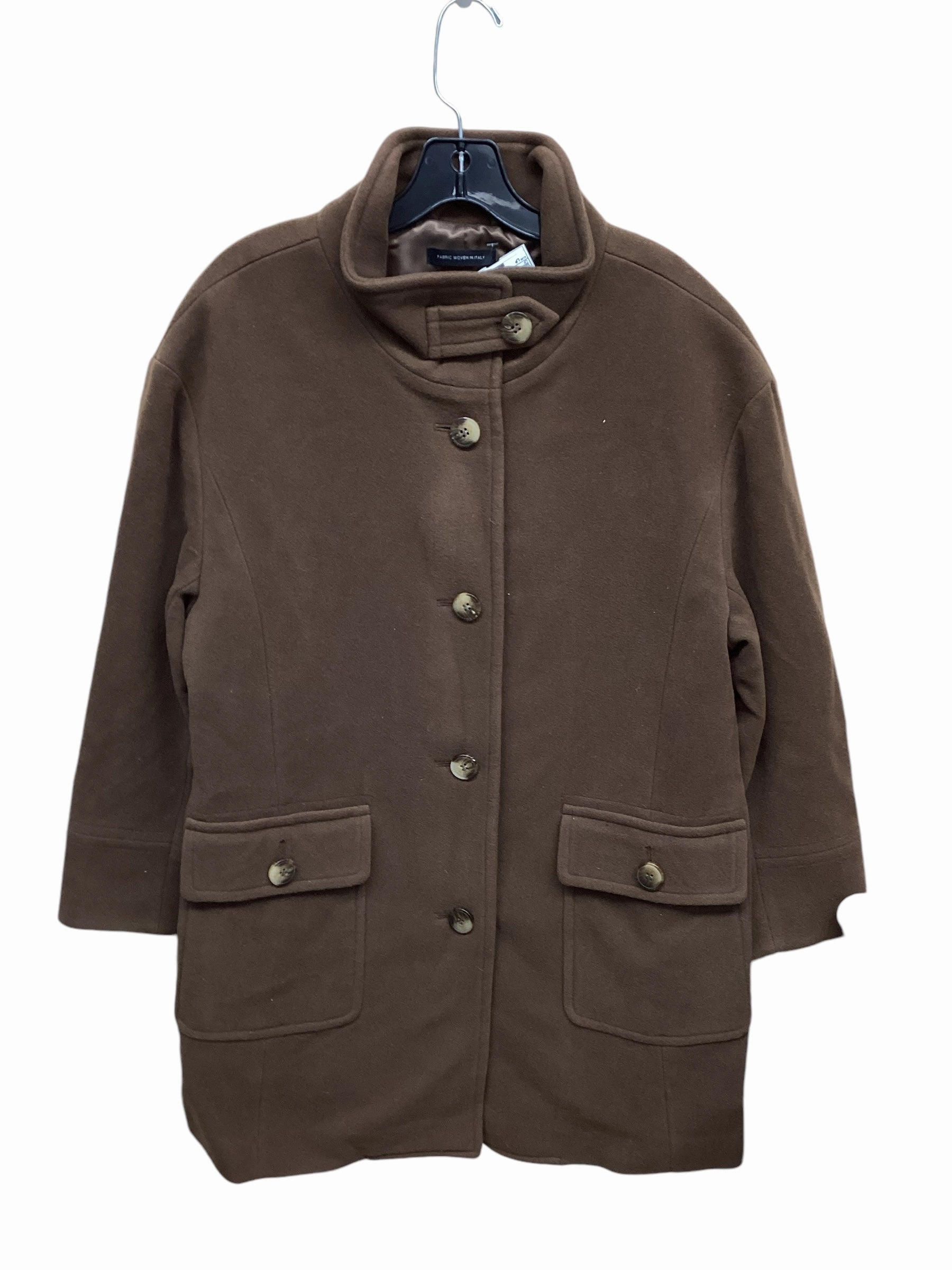 Low Profile Fastening Pattern Print Coat Other By Talbots In Brown, Size: Lp