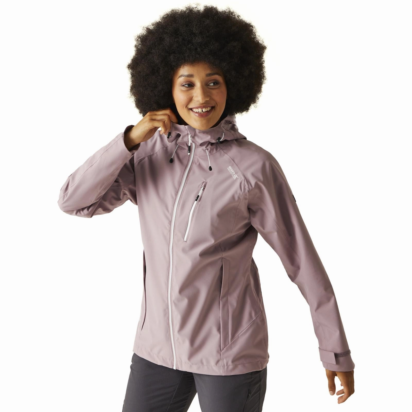 Long Sleeve RibbedKnitCollar Regatta Womens Birchdale Waterproof Jacket