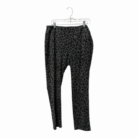 Figure Hug Odor Resistant Fabric Pants Leggings By Susan Graver In Grey, Size:8