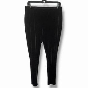 Mesh Panel Outdoor Running Pants Leggings By Chicos In Black, Size: M