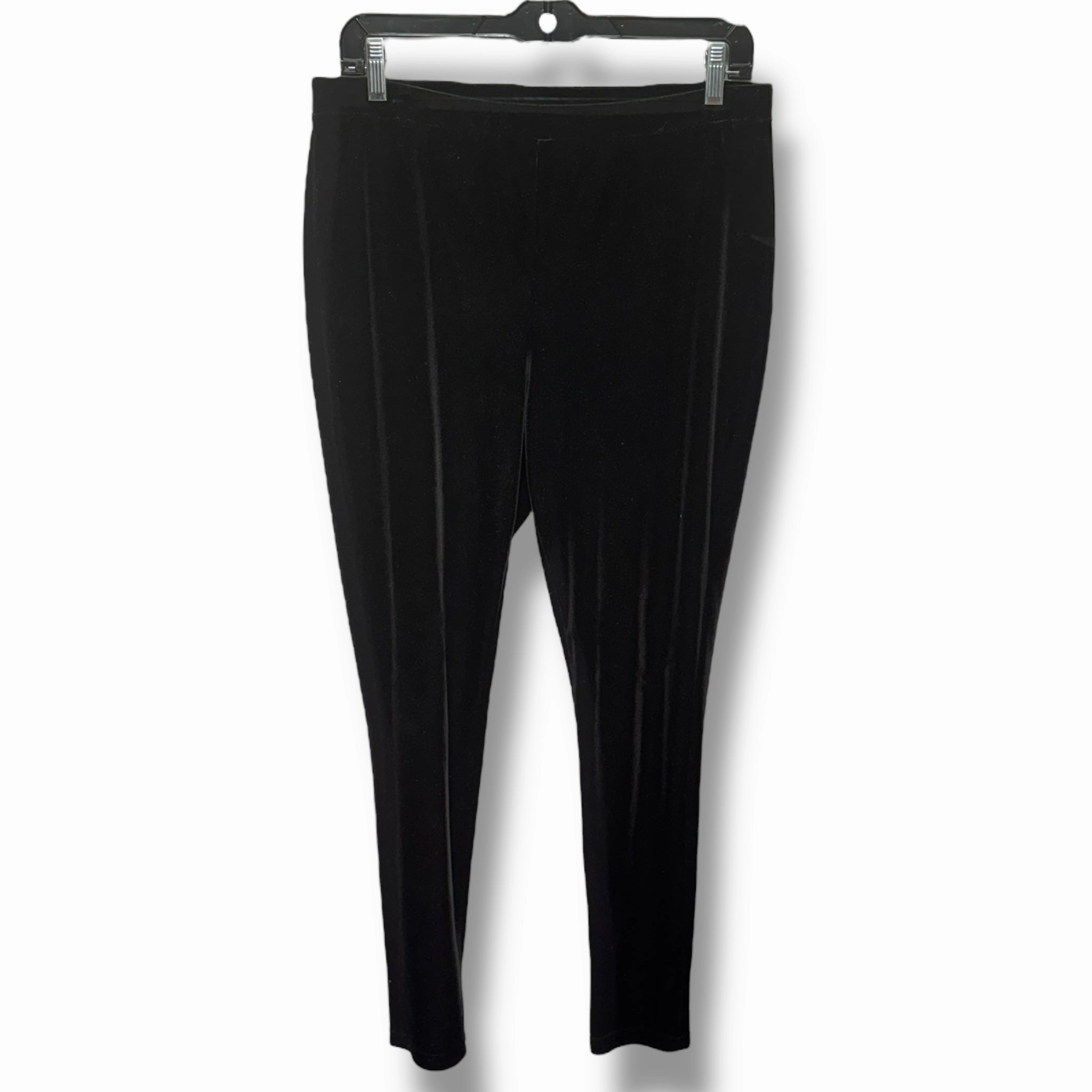 Mesh Panel Outdoor Running Pants Leggings By Chicos In Black, Size: M