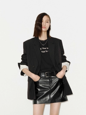 Odor Control Fibers Pinstripe Wool Blazer