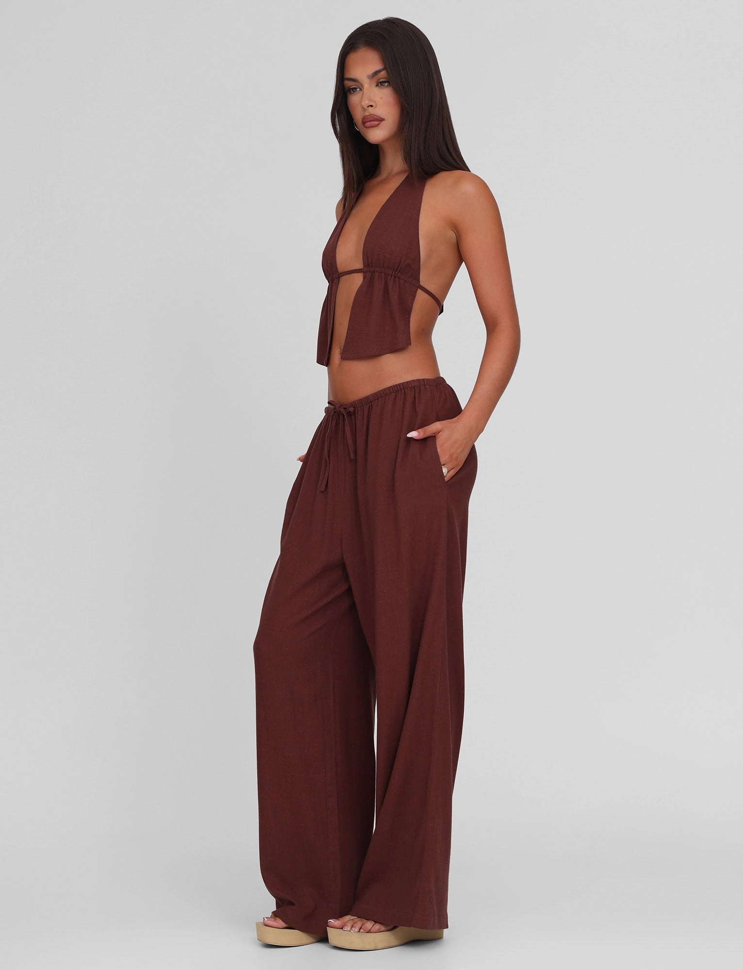 LAINEY PANT - CHOCOLATE Spring Flow Lightweight Piece