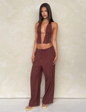 Inner lining LAINEY PANT - CHOCOLATE
