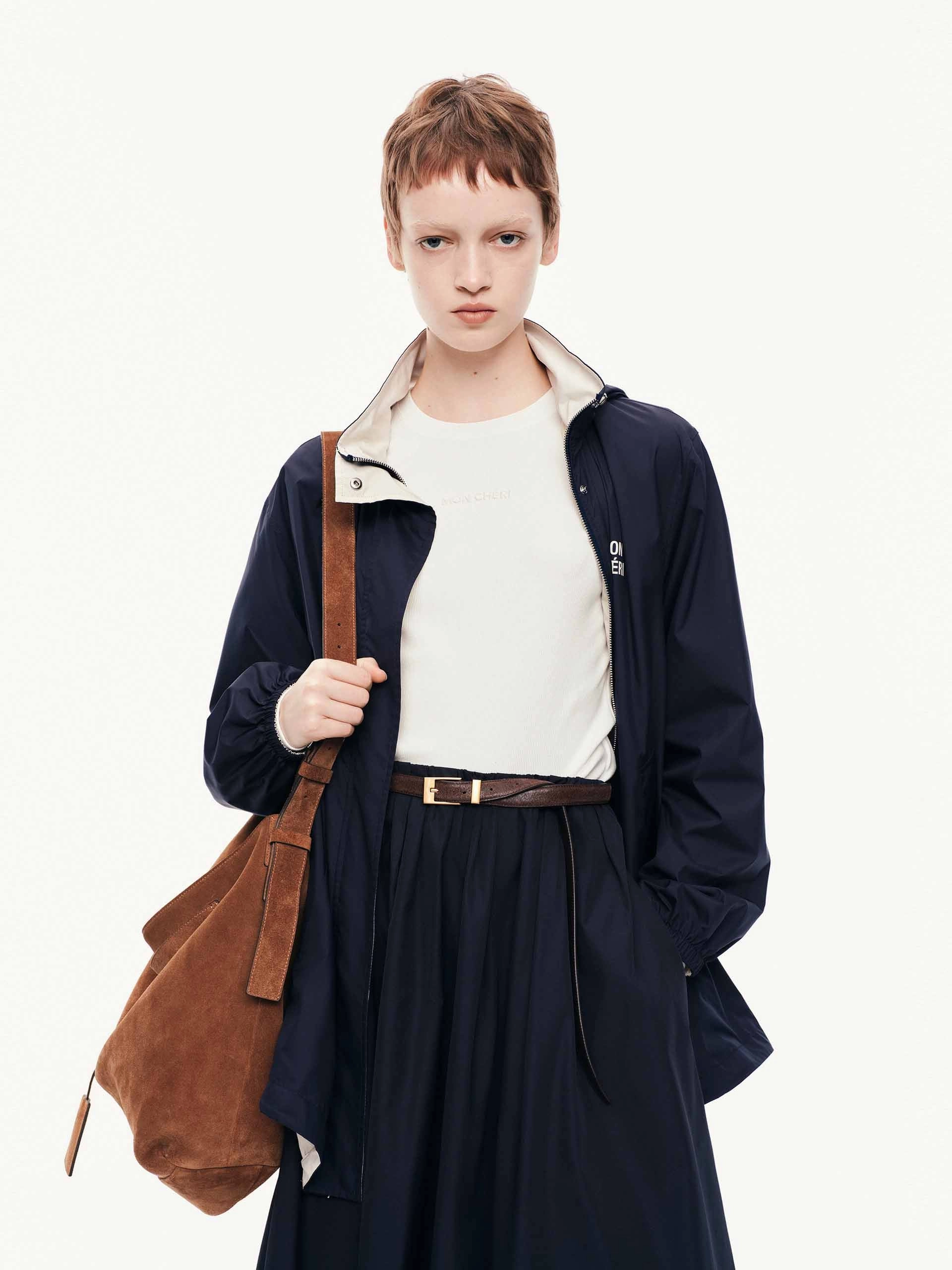 Hooded Zipper Coat Daily Commute Durable Water Repellent