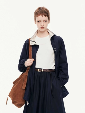 Hooded Zipper Coat LightweightInsulation Packable design