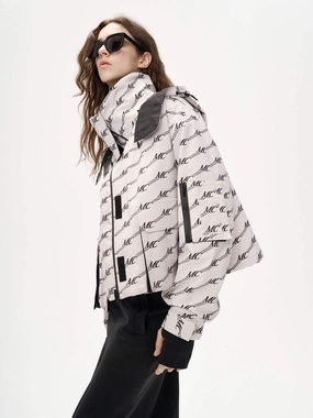 Cropped Monogram Down Jacket Simple Chill Piece Autumn Wear