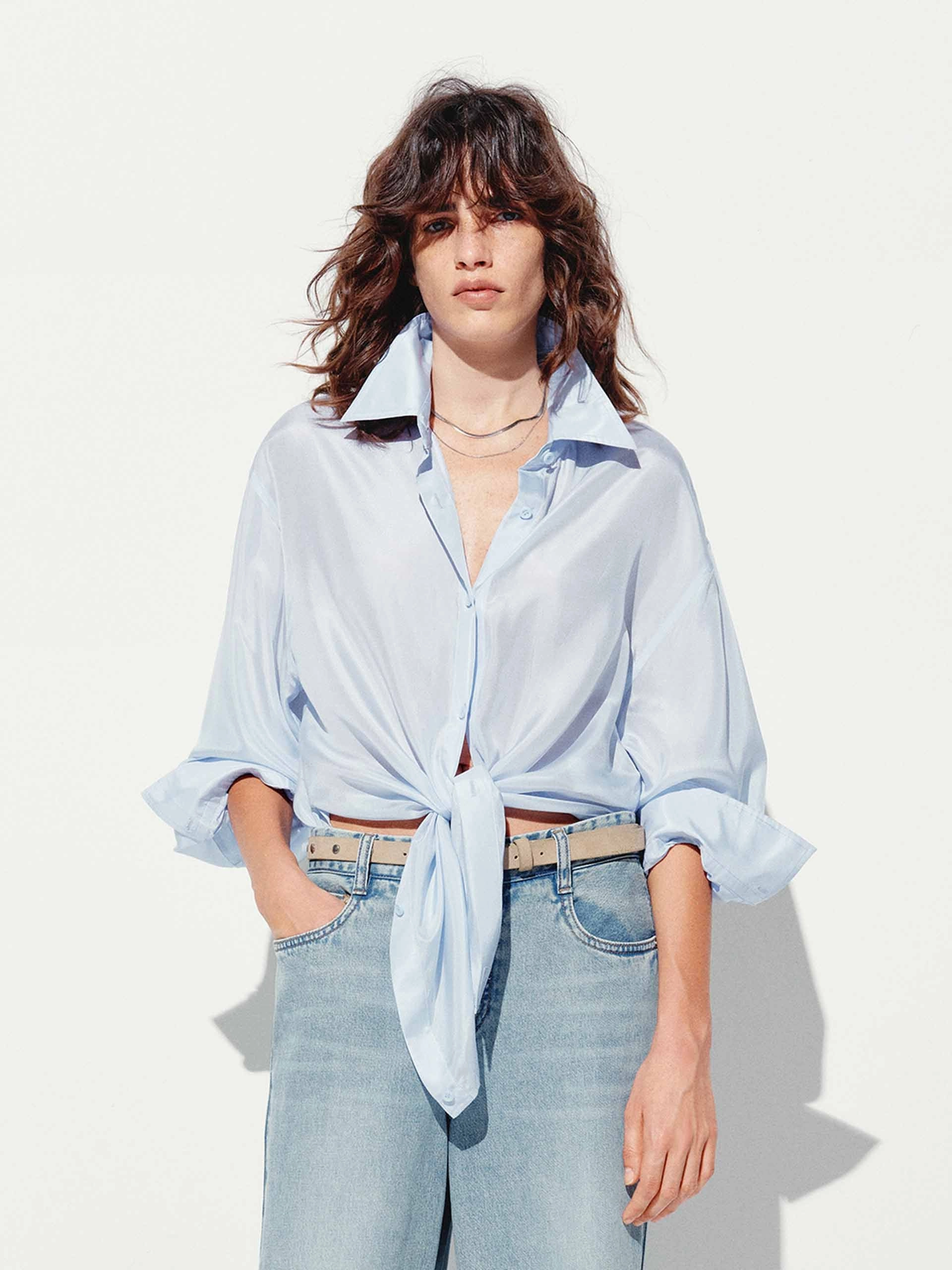 Loose Smooth Silk Shirt Spring Collection