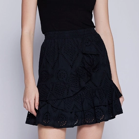 Relaxed Vibes Premium Feel Eyelet Skirt