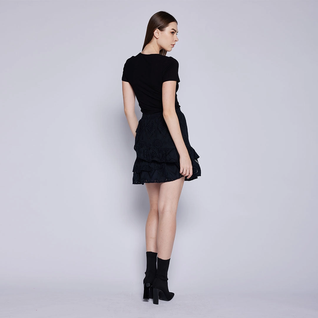 Premium Feel Eyelet Skirt Moisture Wicking Textile