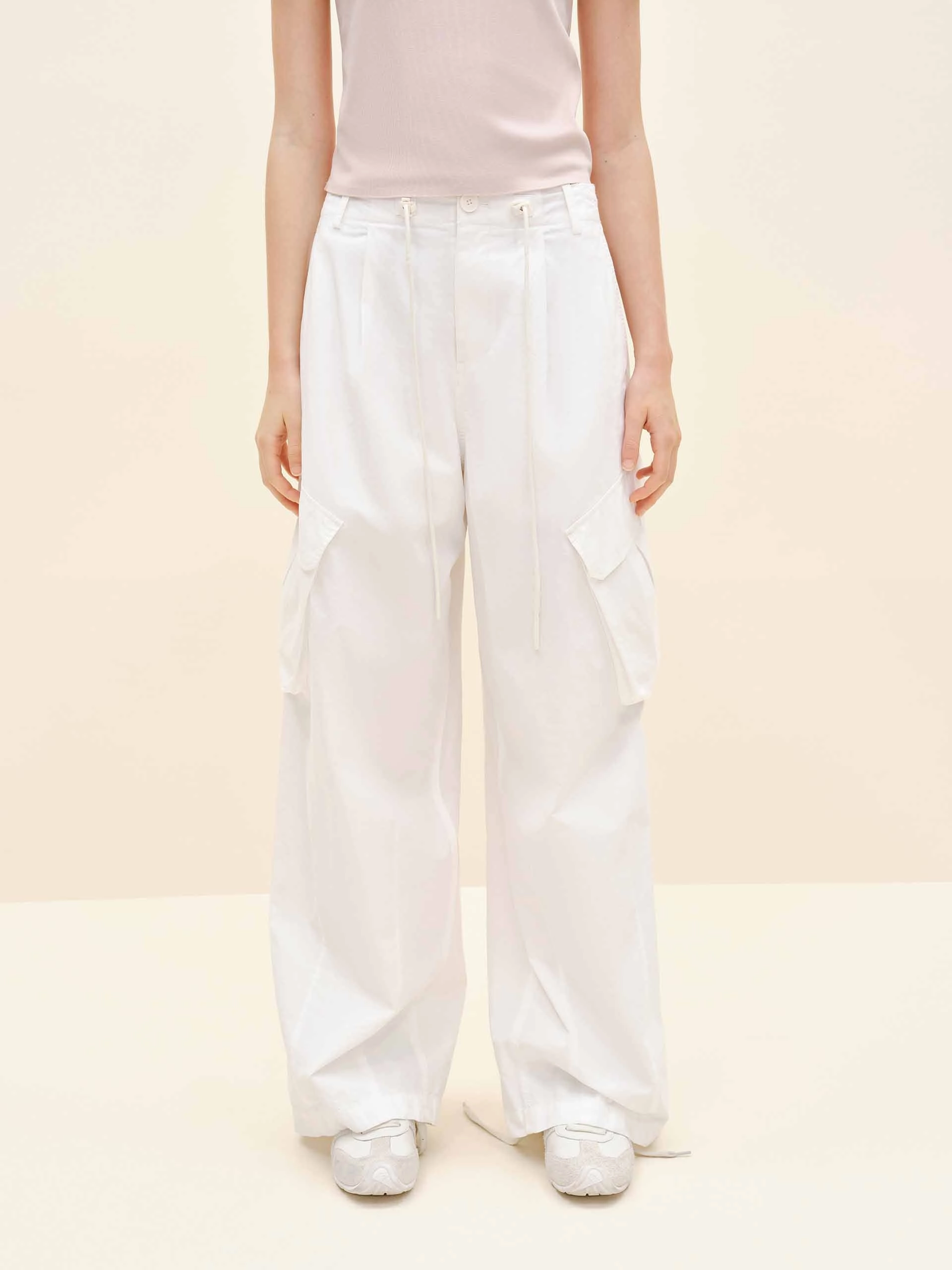 Drawstring Cargo Trousers Chilly Day Ready