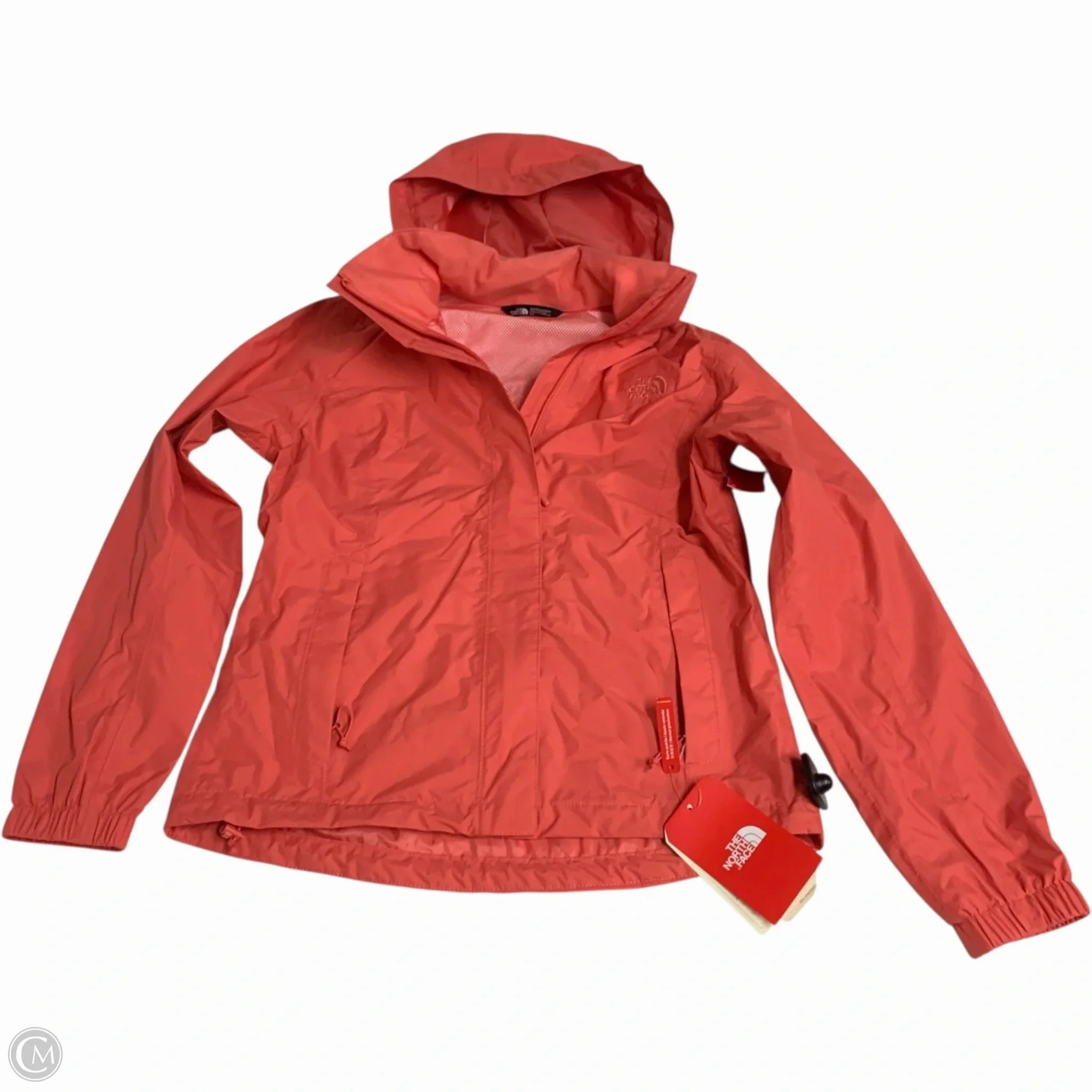 Recycled Textile slim cut Coat Raincoat By The North Face In Coral, Size: S