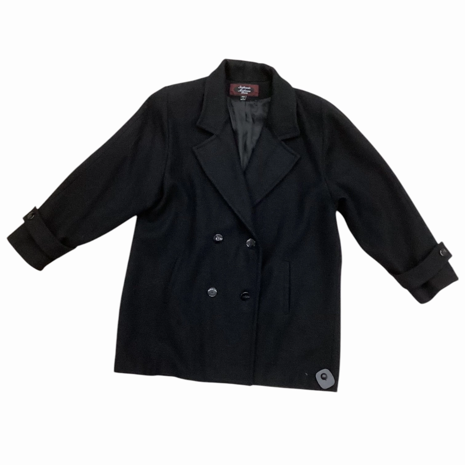 Casual Trend Coat Wool By Clothes Mentor In Black, Size: Xl