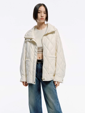 Thermoregulating Lining Non Irritating Seams PU Leather Pocket Jacket
