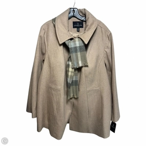 Scarf Wool Blend Coat By London Fog In Tan, Size: 3x Noise Reduciting Fabric Moisture wicking