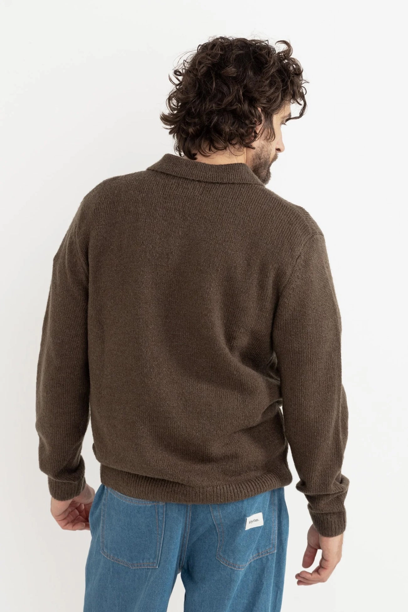 Quarter Zip Knit Dark Brown SoftshellMaterial Fade Resistant Exterior