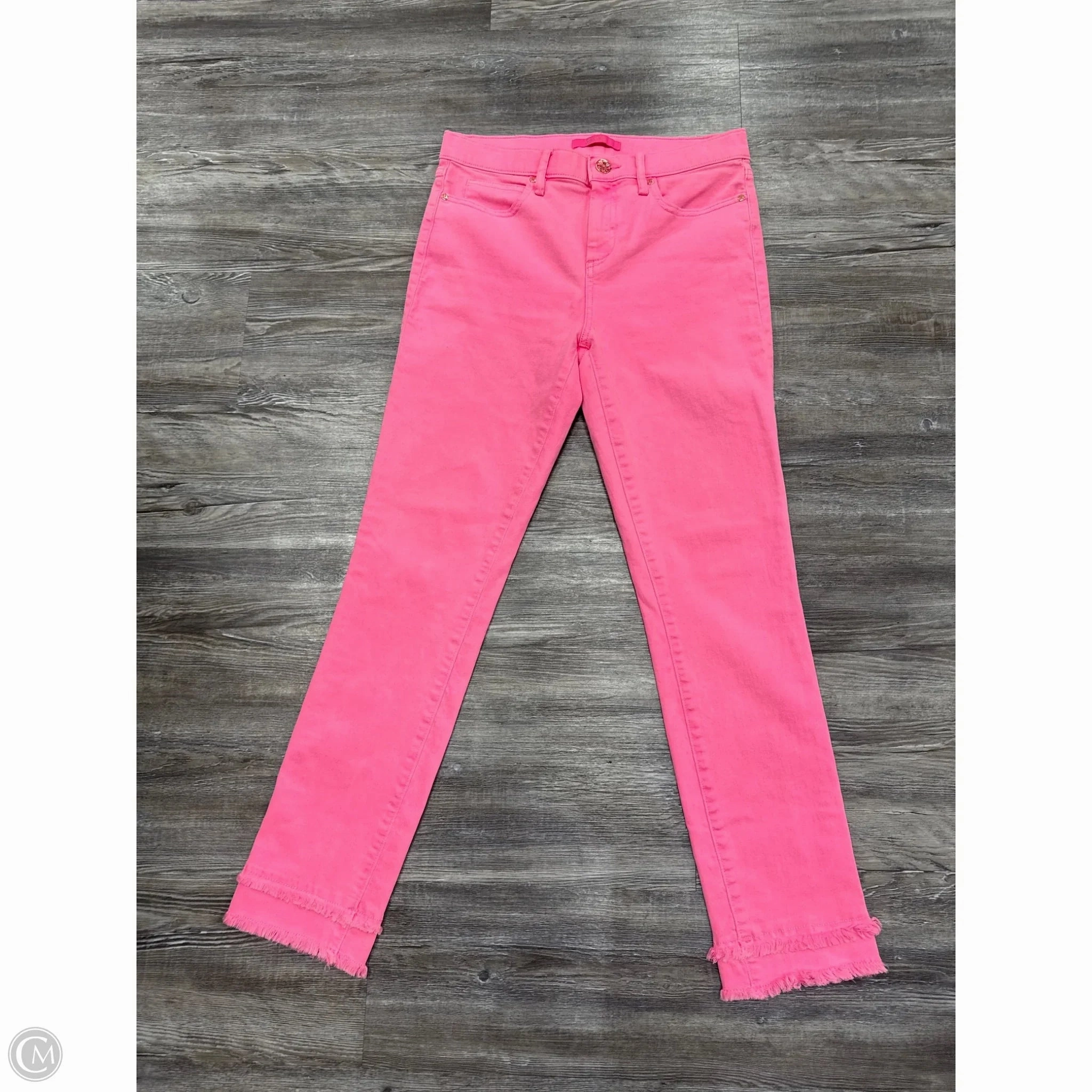 Jeans Designer By Lilly Pulitzer In Pink, Size: 8 Couple Look Eco Friendly Night Out Parent Style