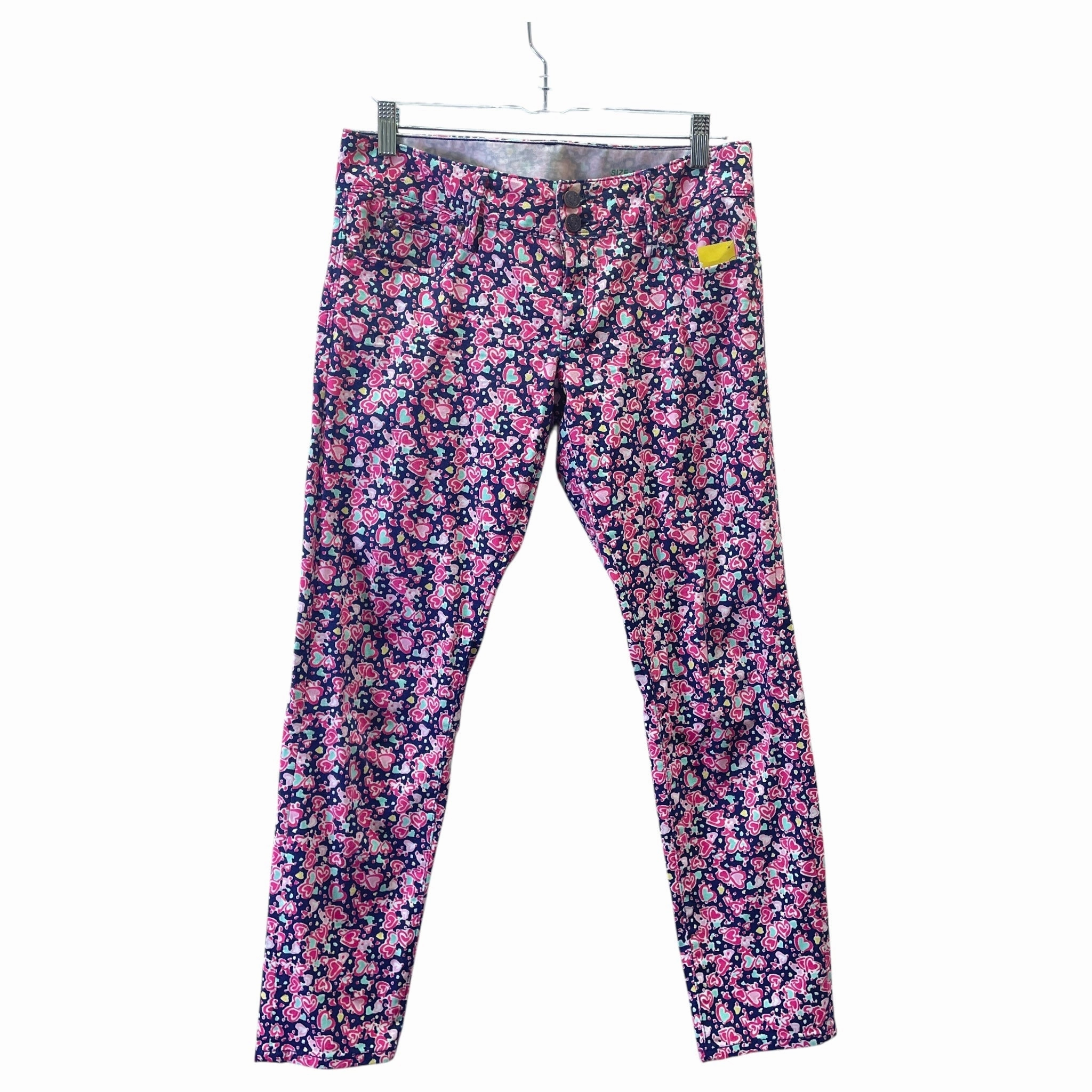 Smooth Comfort Picnic Style Modern Jeans Designer By Lilly Pulitzer In Blue & Pink, Size:4