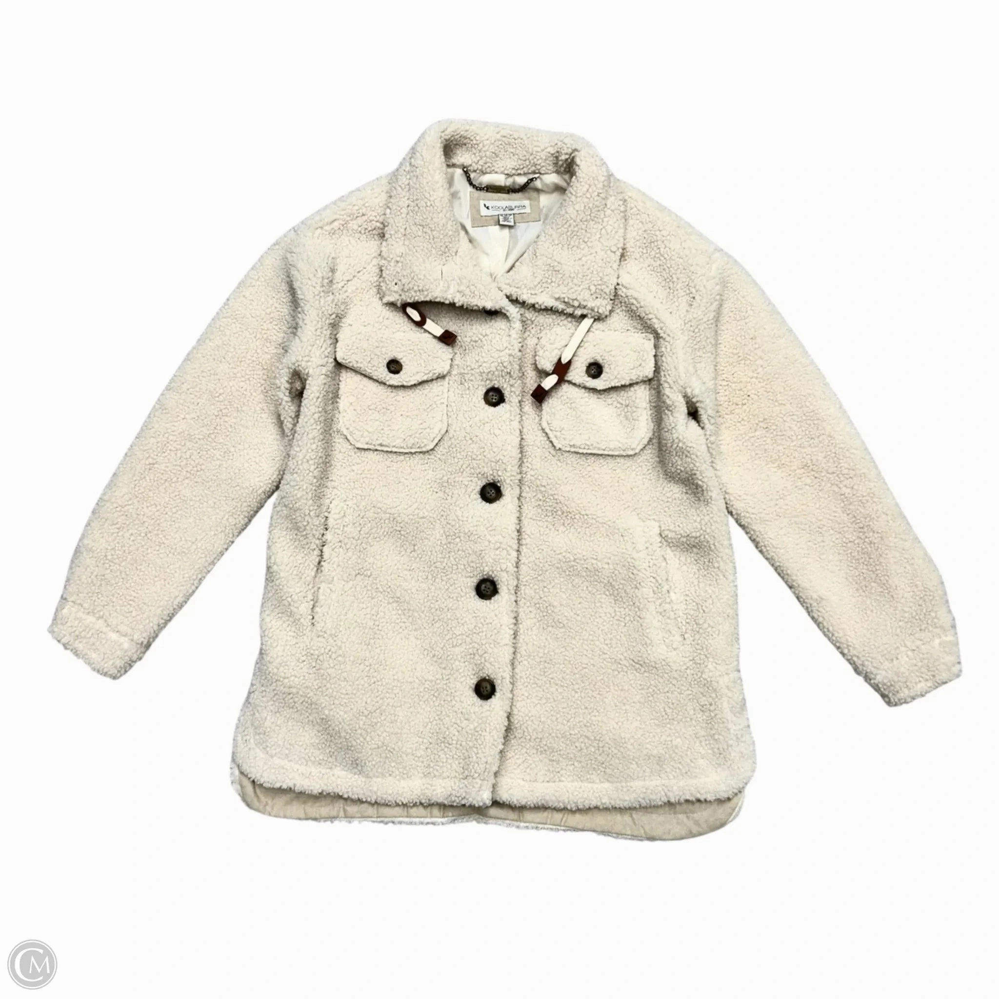 Compression Packability Coat Faux Fur & Sherpa By Koolaburra By Ugg In Cream, Size: M