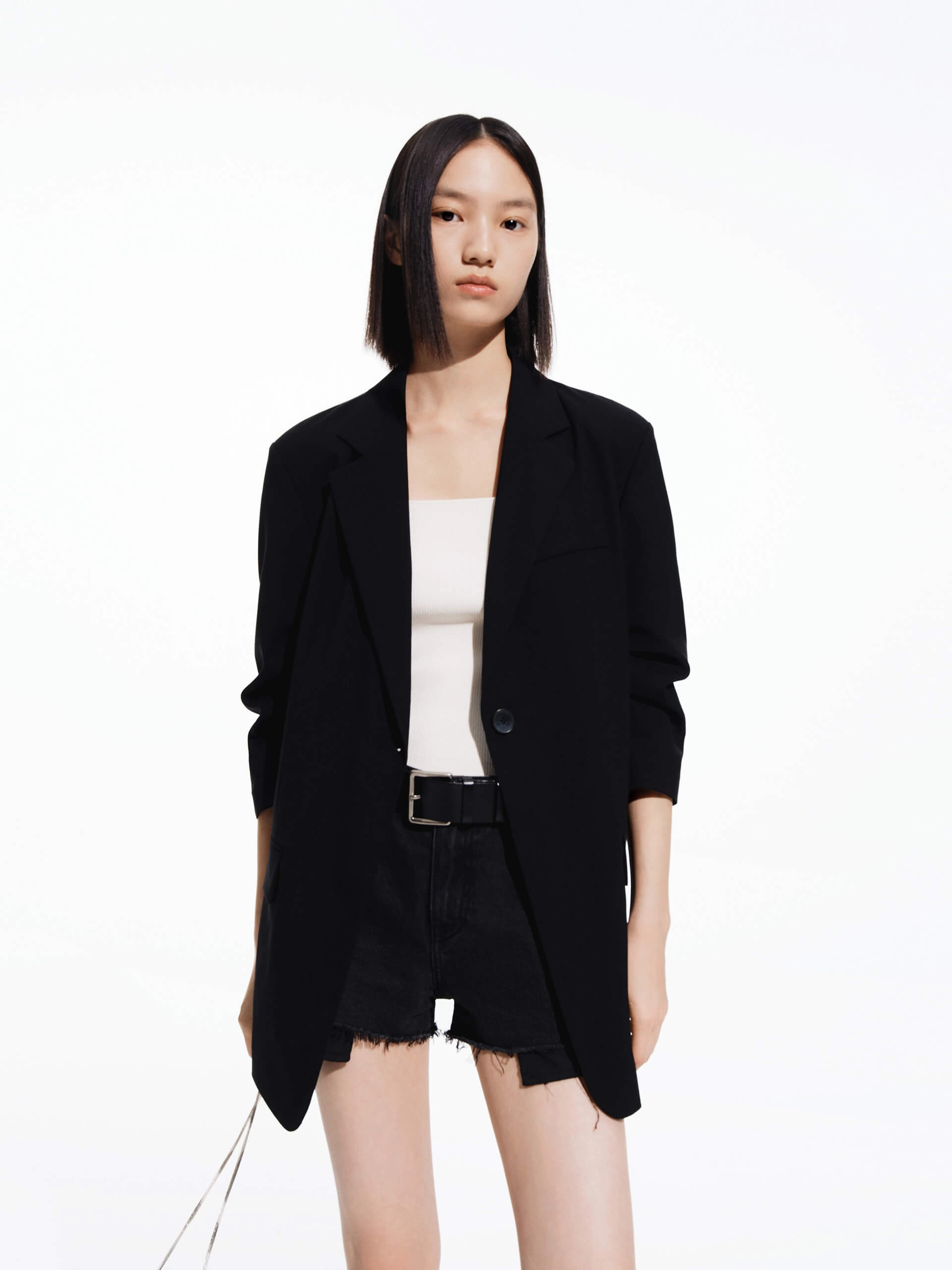 Dry Fast Bonded Fabric Panelled Detail Tailored Blazer