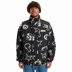 Quiksilver Mens Take Us Back Bomber Jacket Adjustable Cuffs