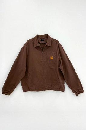 Union Relaxed Harrington Jacket Pinecone Brown Cozy Texture Hypoallergenic fabric