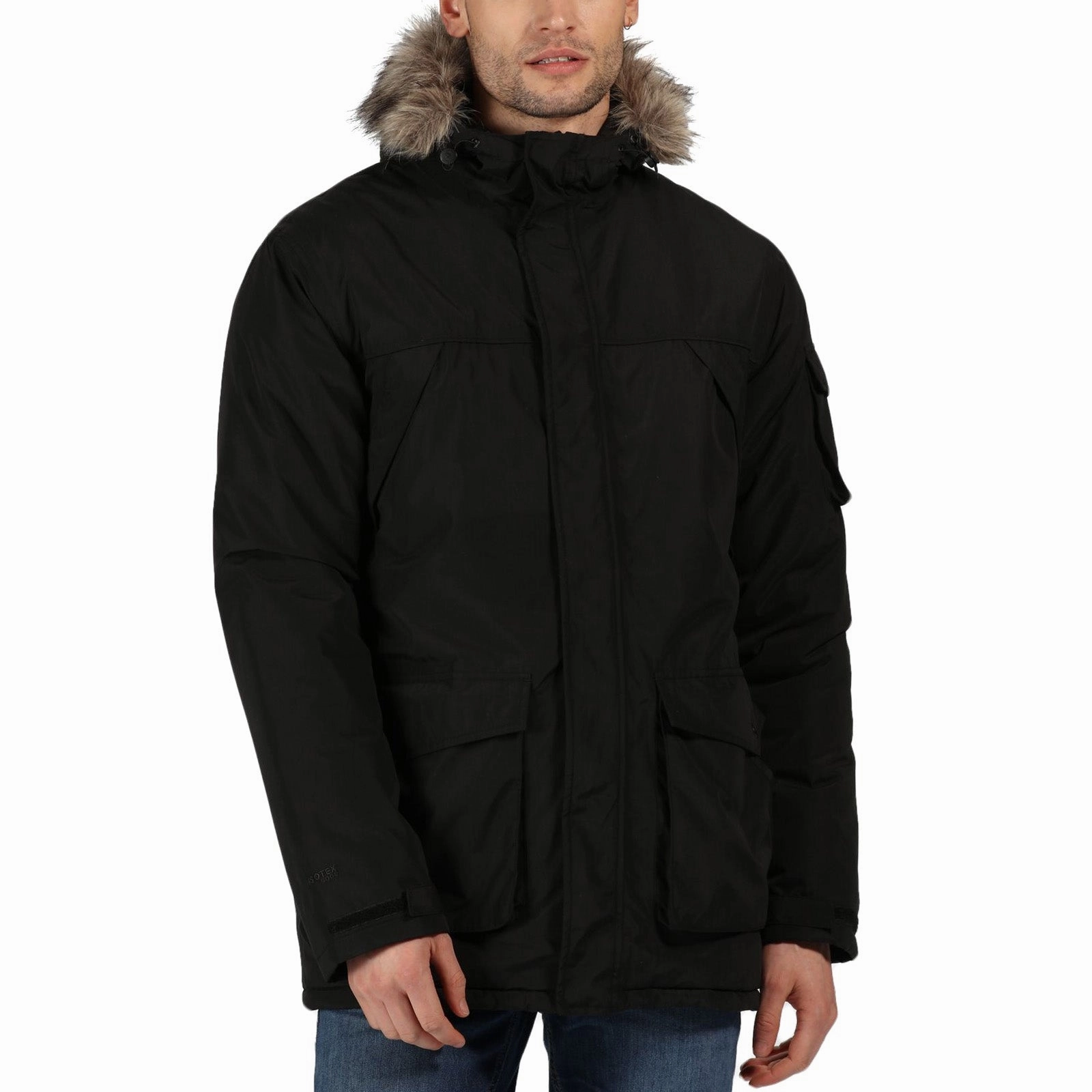 ReflectiveDetails Stretch Weave Fabric Regatta Mens Salinger II Waterproof Parka Jacket