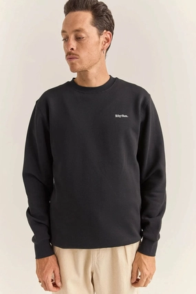 Brand Fleece Crew Black Durable Abrasion Resistant