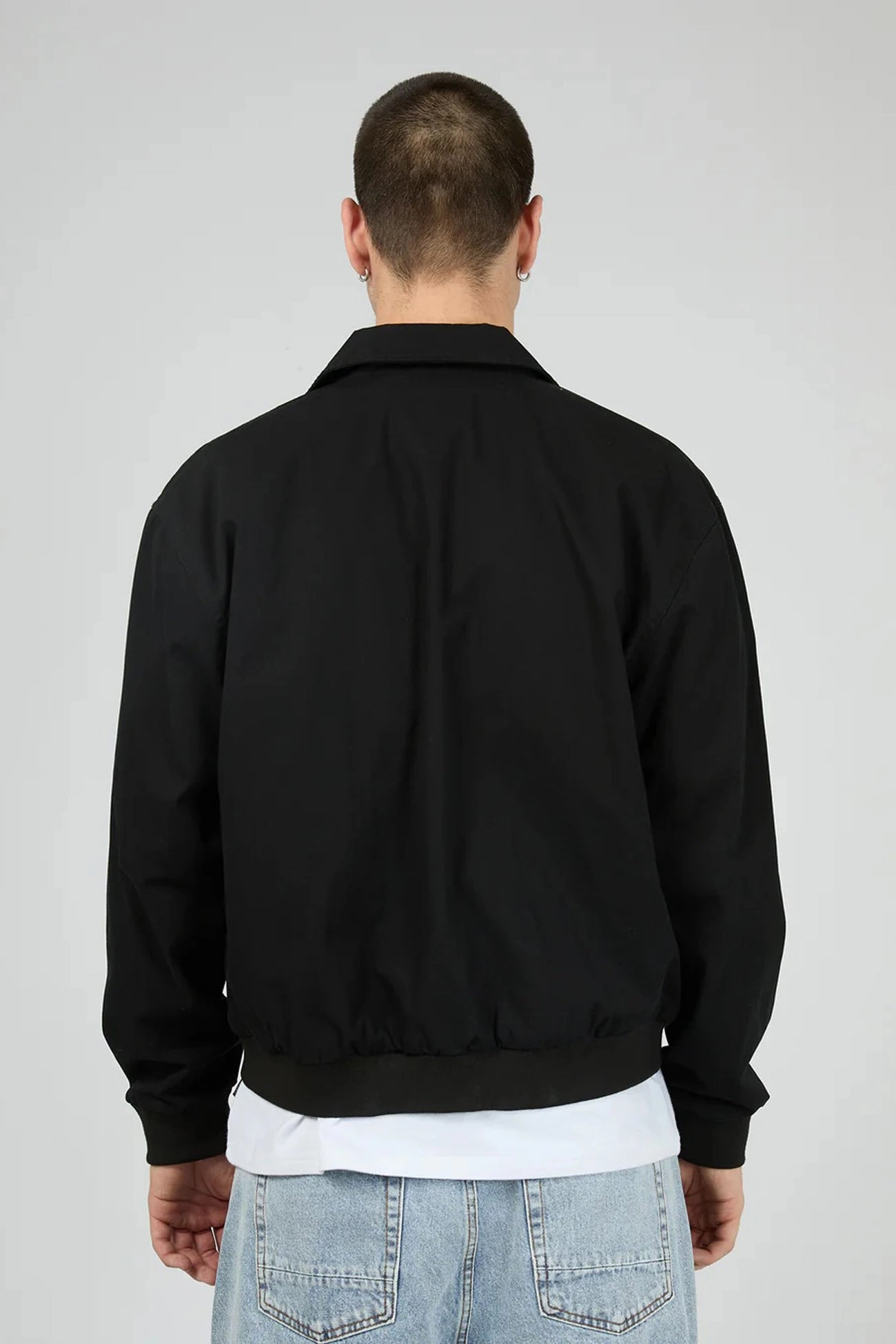 Ranger Jacket Washed Black Layered Drape Lightweight Shell