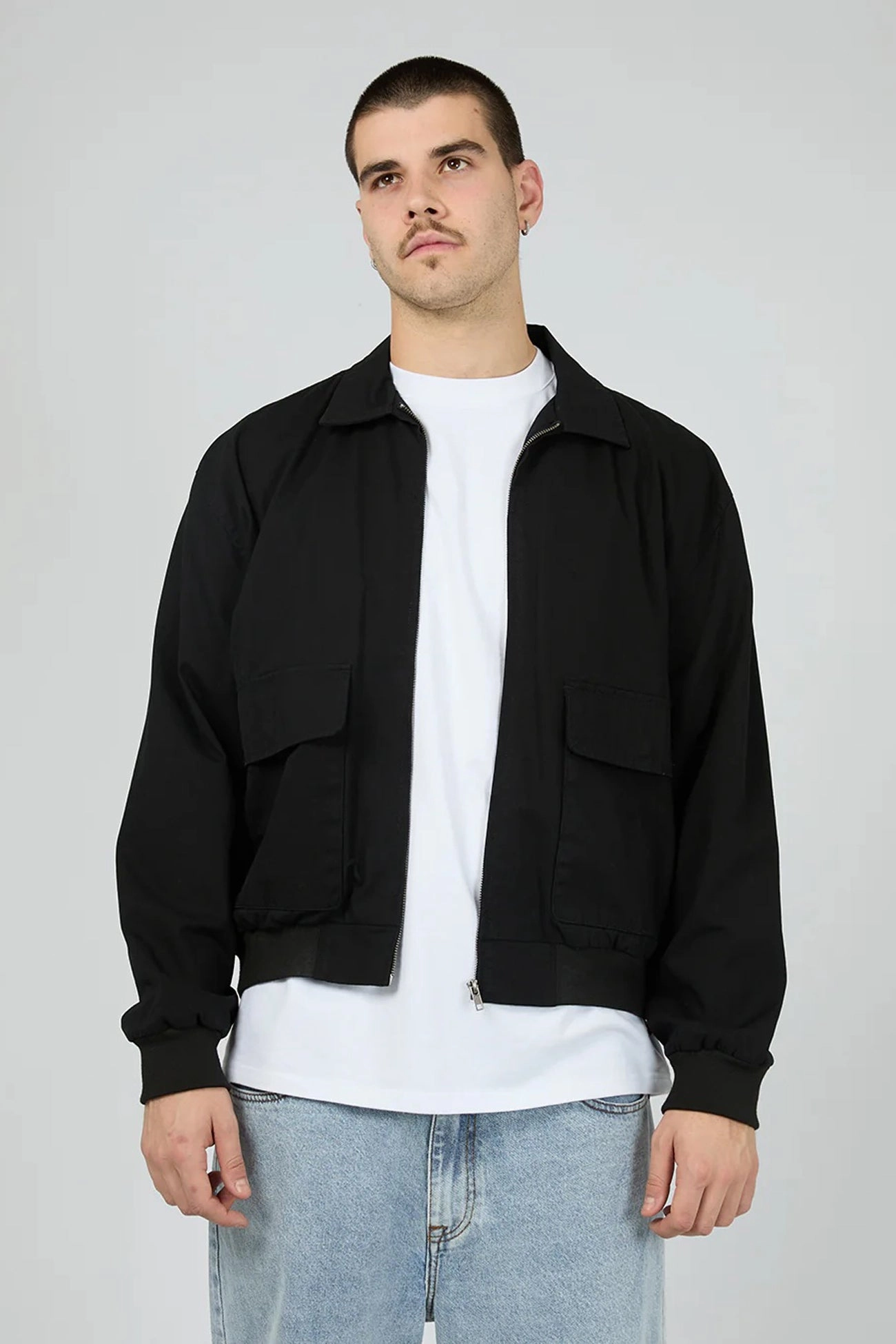 Ranger Jacket Washed Black Mild Weather Abrasion Proof Shoulders