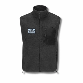 Brushed Interior Zippered Front Recycled "Explorer" Sherpa Fleece Vest