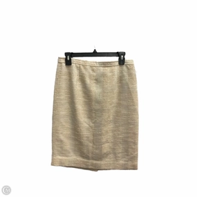Skirt Designer By Tory Burch In Tan & White, Size: 6 Durable Stitching