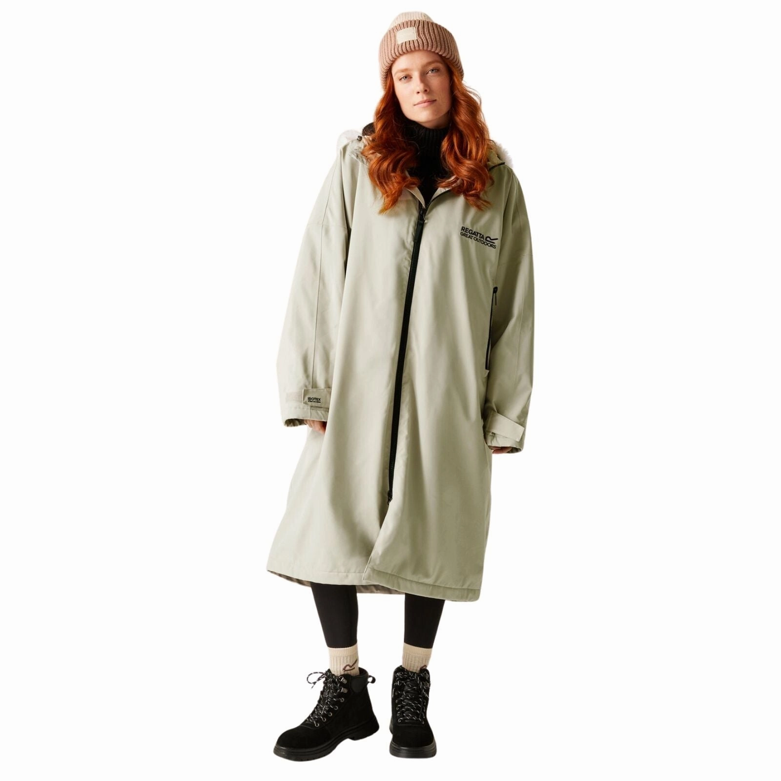Flexible Waistband Anti Pilling Texture Regatta Adults Outdoor Waterproof Changing Robe Pro