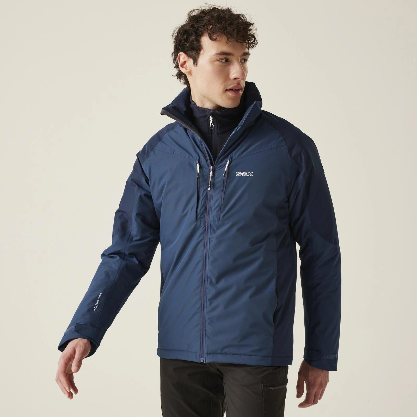 Durable AbrasionResistant Panels Flat Lock Stitching Regatta Mens Calderdale II Waterproof Walking Jacket